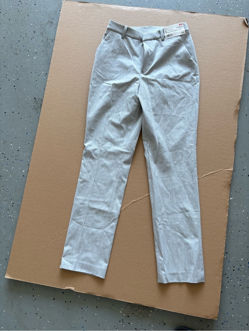 Uniqlo Men's Light Gray Dress Pants - Slim Tailored